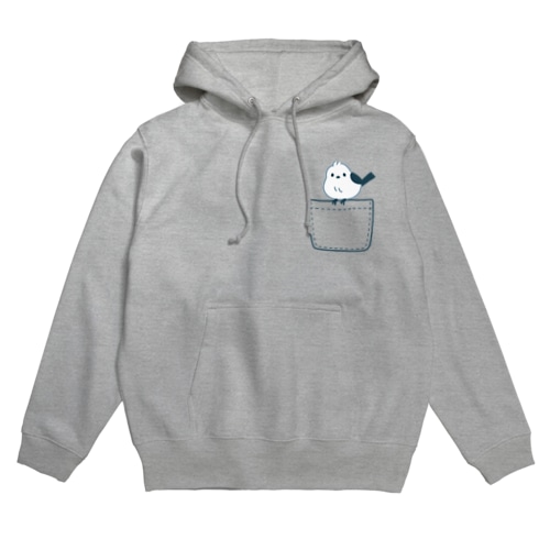 ポケットにとまるシマエナガ Hoodie