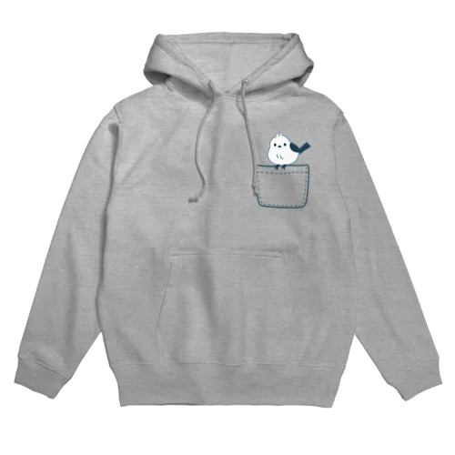 ポケットにとまるシマエナガ Hoodie