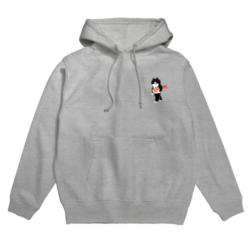 【小】海老の握り寿司を機嫌よく運ぶねこ Hoodie