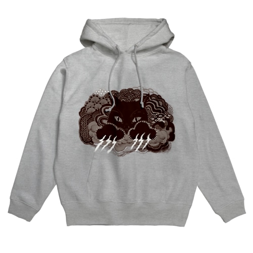 爪が稲妻　灰色 Hoodie