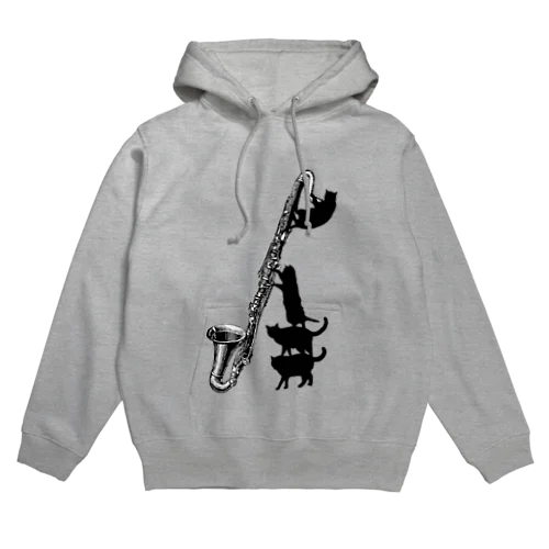 バスクラリネットと黒猫 Hoodie