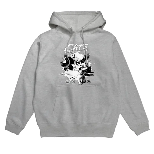 猫が世界を支配する（黒） Hoodie