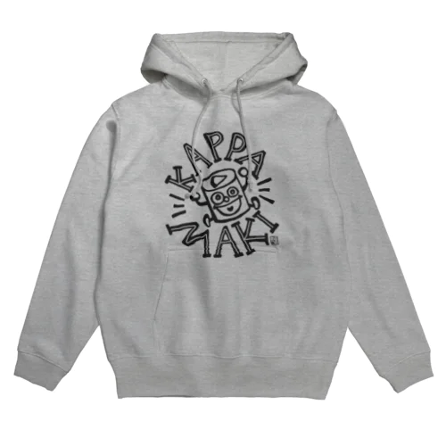 かっぱ巻き　黒の柄 Hoodie