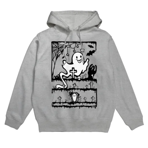 おばけちゃんばぁ!(Boo!ゴースト)墓地で練習中-らくがきシリーズ Hoodie