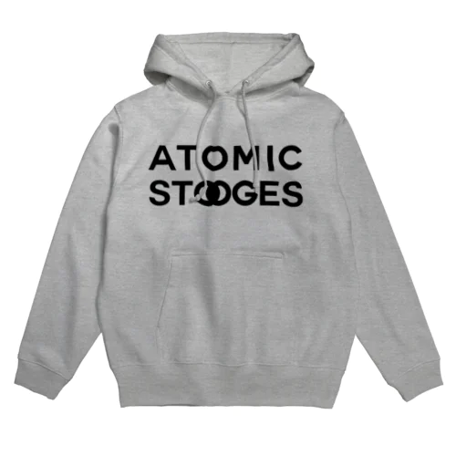Atomic stooges LOGO black print パーカー