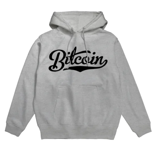 bitcoin #1 black font Hoodie