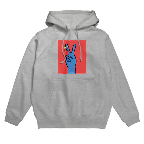 ピースにしがみつくアフロくん Hoodie