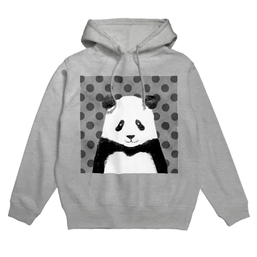 水玉パンダ(グレー) Hoodie