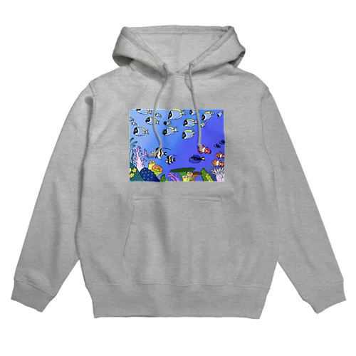 パウダーブルーが泳ぐ海 Hoodie