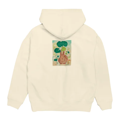 飄々ウサギ　わさび田にて Hoodie