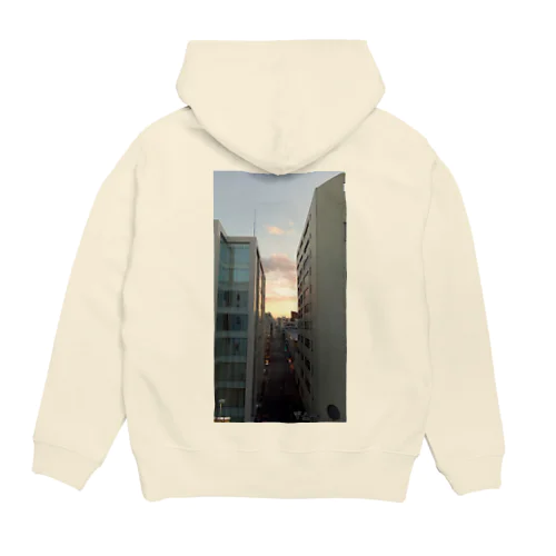 ビルとビルの間から Hoodie