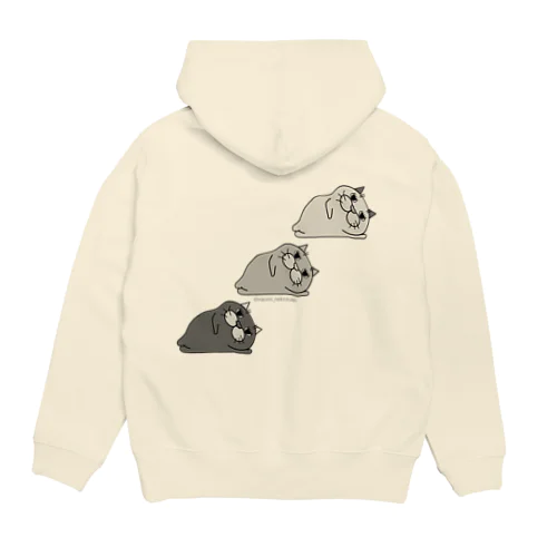 むちむちねこ３匹 Hoodie