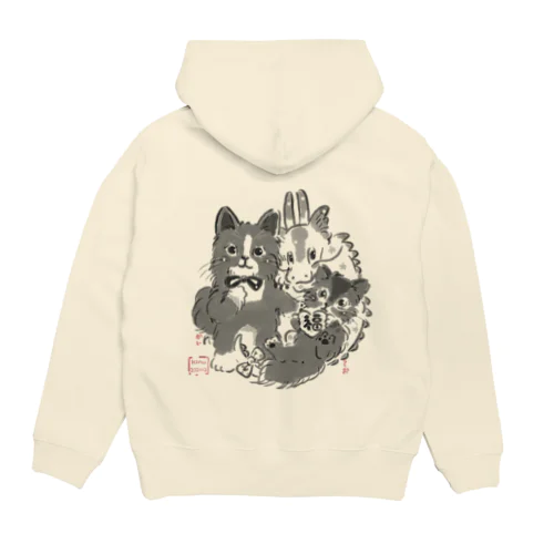 干支デザイン　カイくんとテオくん Hoodie