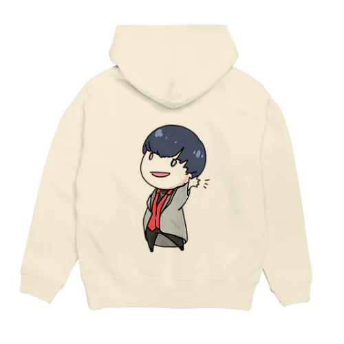 背中に『ででーん！』のんびり行こうよ Hoodie