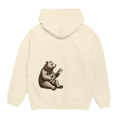 ウクレレ弾く熊 Hoodie