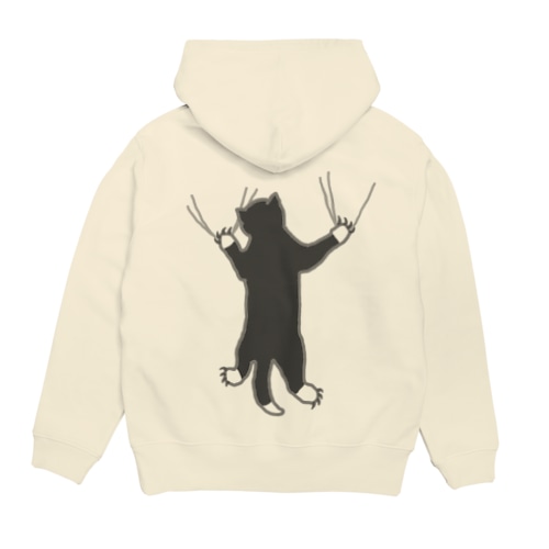 しがみつく靴下猫 Hoodie