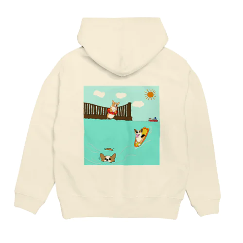 海だぜコーギー（お色選べます） Hoodie