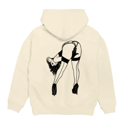 ピンナップガール うの（黒線） Hoodie