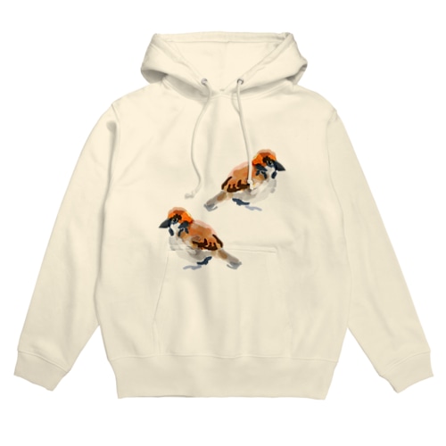 スズメ_2羽 Hoodie