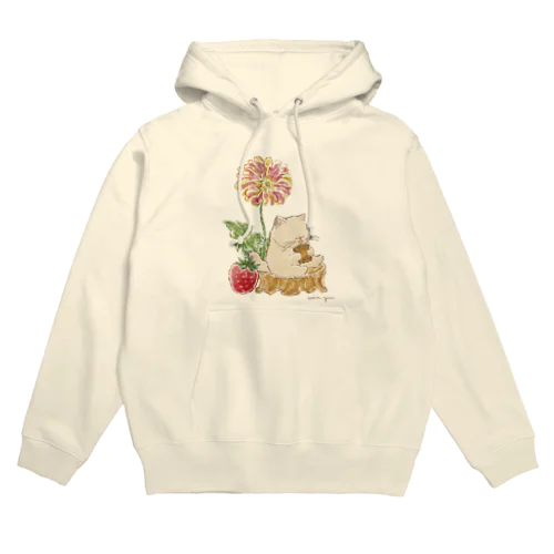 ①いちごを独り占めしてランチ中のプーミーちゃん Hoodie