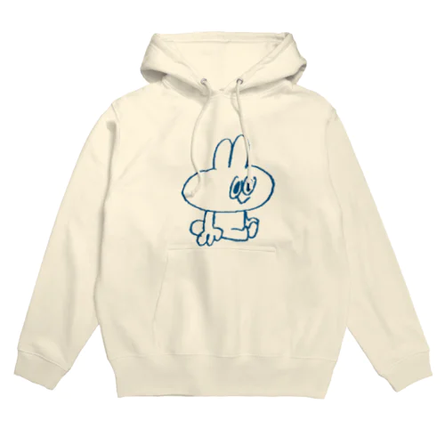 おすわりスティーブ（青） Hoodie