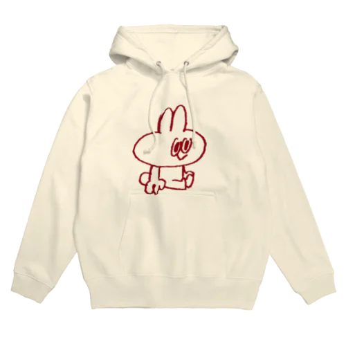 おすわりスティーブ（赤） Hoodie