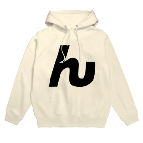 んぱんぱ　「ん」パーカー (ロゴ黒ver) Hoodie