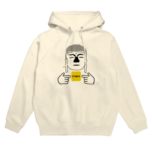 仏の顔も３タイムス Hoodie