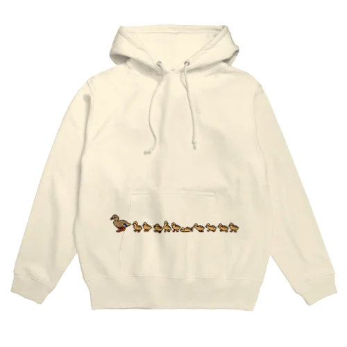 ドット絵カルガモ親子V02 Hoodie