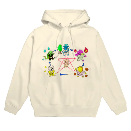 五行妙好図 Hoodie