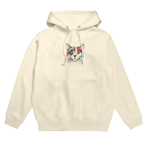 まっすぐにみつめるねこ Hoodie