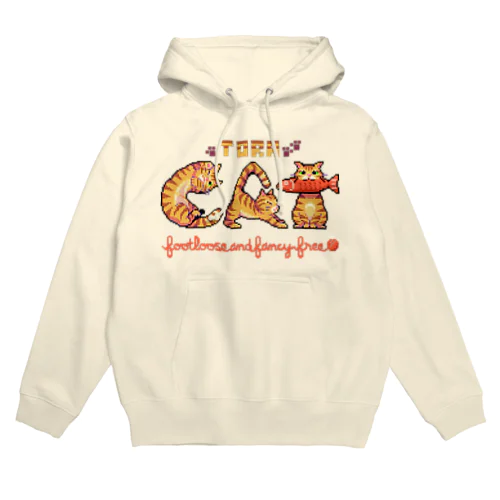 Word Pixelart “CAT” トラ Hoodie