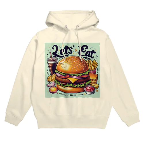 ハンバーガー Hoodie