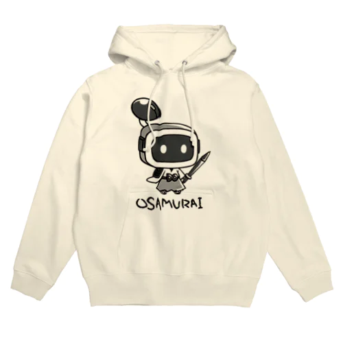 デスクおさむらい　モノクロ Hoodie