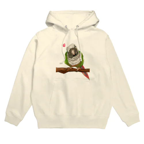 ホオミドリアカオウロコインコ フルカラー① Hoodie