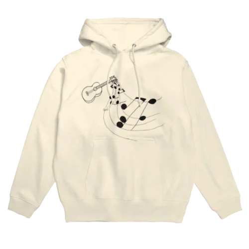 奏でるギター 線画 Hoodie