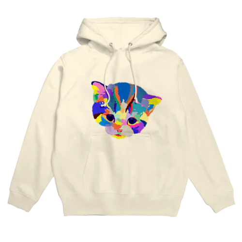 カラフルな猫 Hoodie