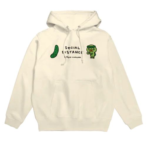 キュウリと社会的距離をとらされるカッパ Hoodie