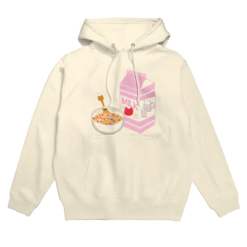 猫いちごミルク＆コーンフレーク Hoodie