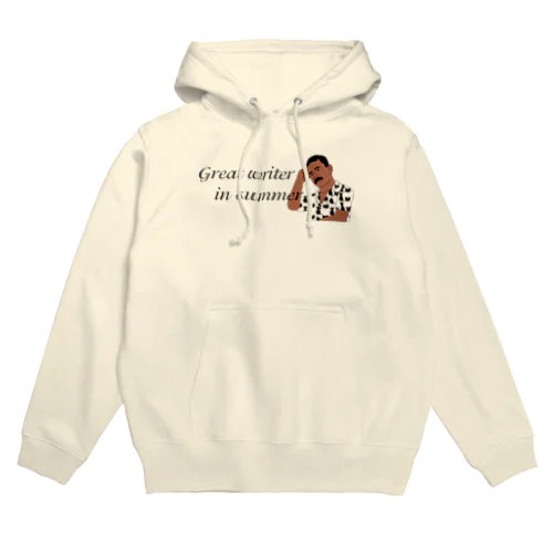 夏の文豪　横長ロゴ Hoodie