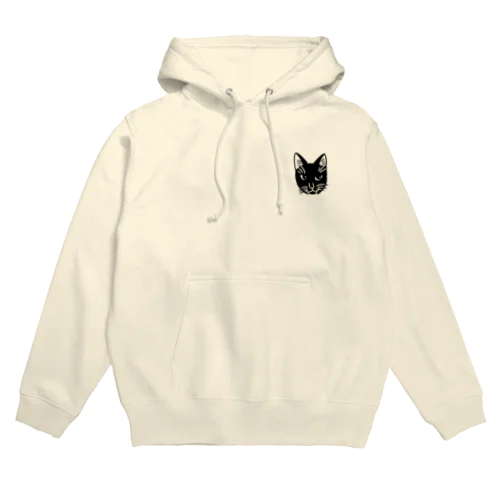 黒猫ジジ　ワンポイント Hoodie