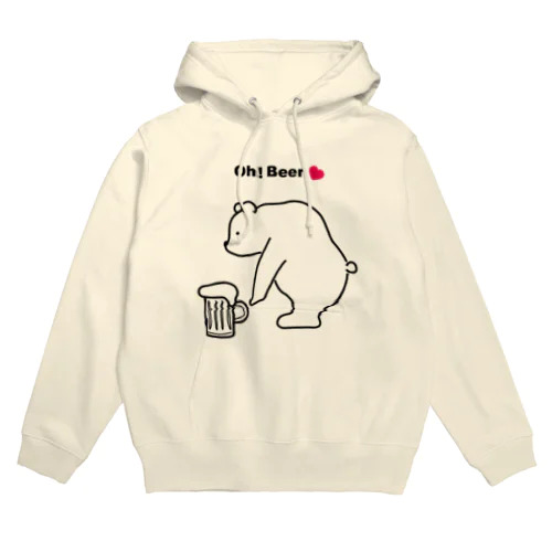 Beerを拾ったBear パーカー