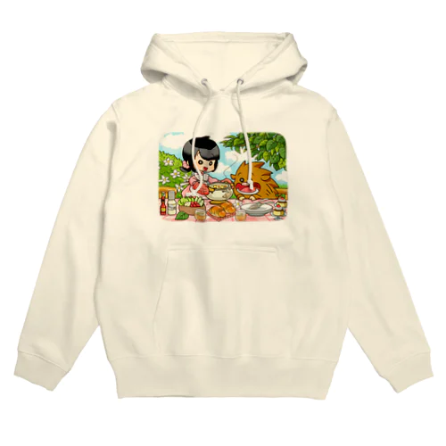 ふゆゆんとぼさいのの食卓 Hoodie