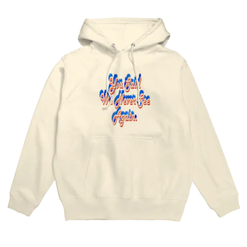 これで最後って言ったのに　You said whenever see again.  Hoodie