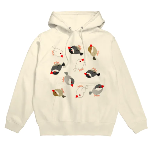 可愛い文鳥わらわら Hoodie