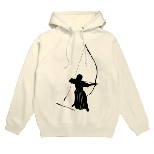 弓道シルエット「正射必中」 Hoodie