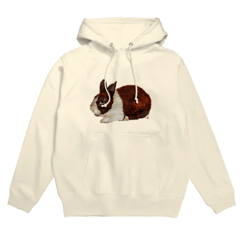 フワフワうさぎ（茶色） Hoodie