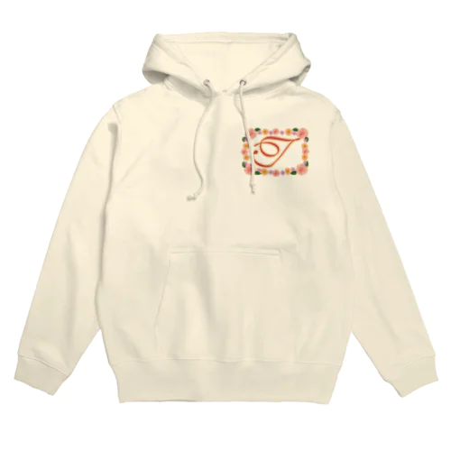 フラワー イニシャル T た行 名前 Hoodie