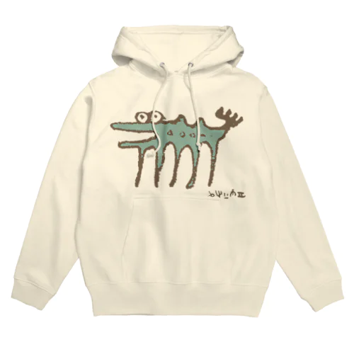 伝説の謎の変な生物。茶×青 Hoodie