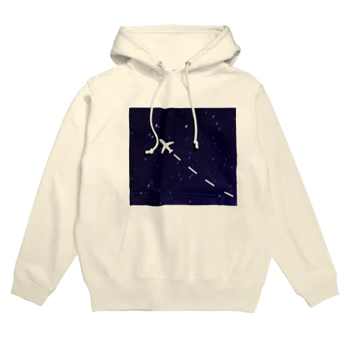 jet stream GALAXY 夜の飛行機星空 Hoodie